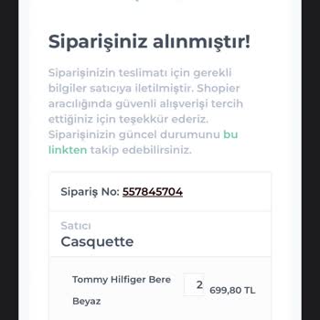 Shopier Casquette Ürünü Göndermiyor Mesajlara Cevap Vermiyor