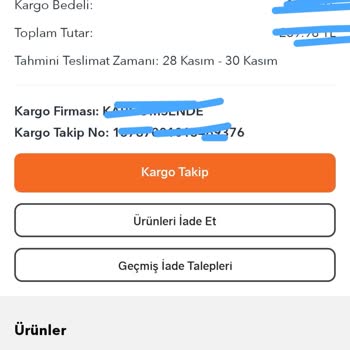 Modanisa Kayıp İade, Edilemeyen Kargo