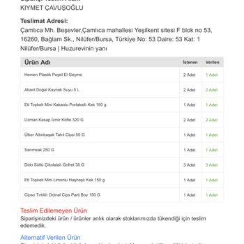 Migros Bozuk Ürün Gönderiyor