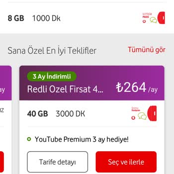 Vodafone Tarife Değişikliği Yapmıyor
