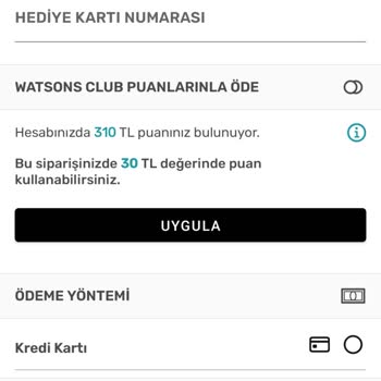 Watsons Puan Kullanımı Sorunu