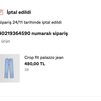 Bershka Giyim Sipariş İptali Sonucu Para İadesi Sorunu