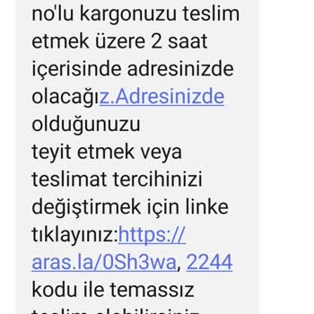 Aras Kargo Siparişi Getirmeden Heri İade Etti