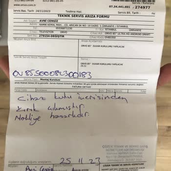 Onvo Evkur'da Kırık Televizyon Hayal Kırıklığı