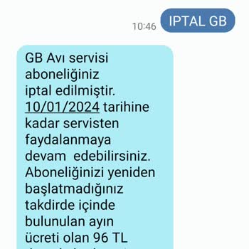 Vodafone Özel Abonelik İptali