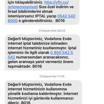 Vodafone Net Kafasına Göre Hizmet