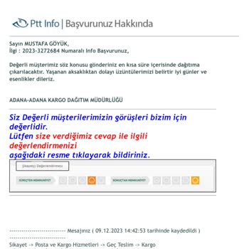 Adana PTT Kargo Dağıtım Müdürlüğü