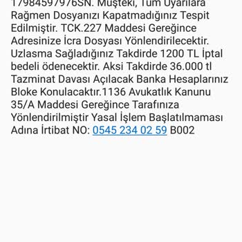 0545 234 02 59 Üyeliğin İptali Talep Ediyorum