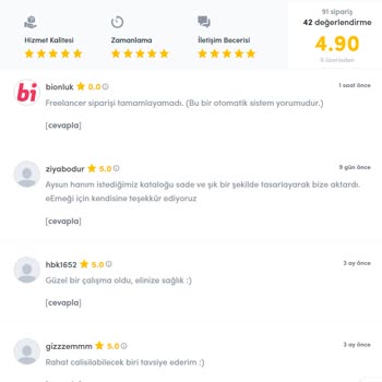 Bionluk ''Freelancer Siparişi Tamamlayamadı'' Yorumu Kaldırılsın