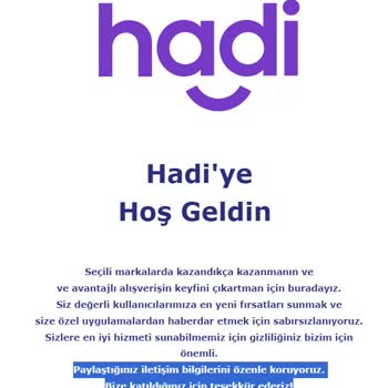 Hadi Tom Pay Üyelik Maili