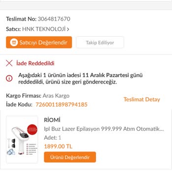 Trendyol'un Müşterisini Mağdur Etmesi Ve Suçlayıcı Şekilde Konuşması.