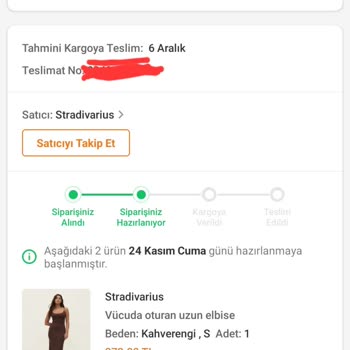 Stradivarius Satın Alınan Ürünleri Kargolamıyor.