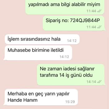 Tuba Butik Para İademi Yapmıyor