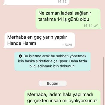 Tuba Butik Para İademi Yapmıyor