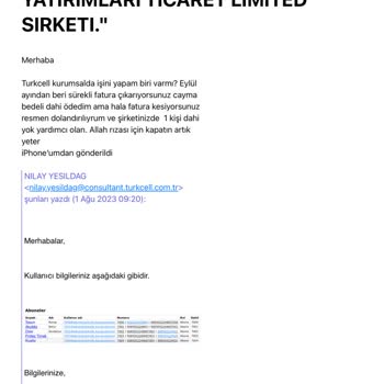 Turkcell Fazla Fatura Kesiliyor
