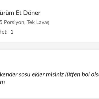 Ağababa Döner Yanlış Ve Eksik Sipariş