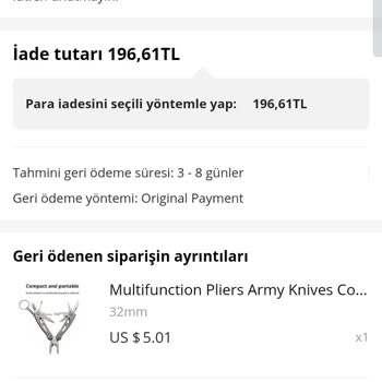 Aliexpress Ücret İadesi Yapılmadı