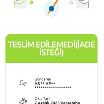 Yurtiçi Kargo Kargoma İade Talebi Oluşturmuş