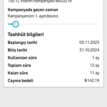 Vodafone Fazla Fatura Ve Cayma Bedeli