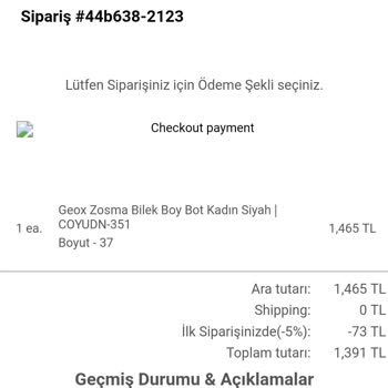 Geoxturkey.com Ürün İadesi İçin Dönüş Bekliyorum