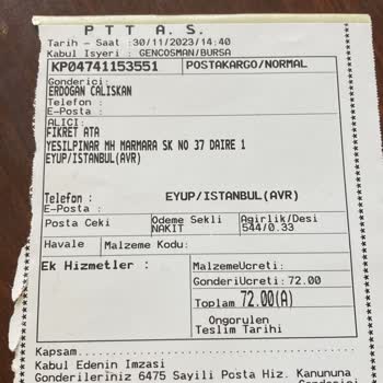 PTT Kargo Ürünümün Bir Türlü Dağıtıma Çıkmaması...