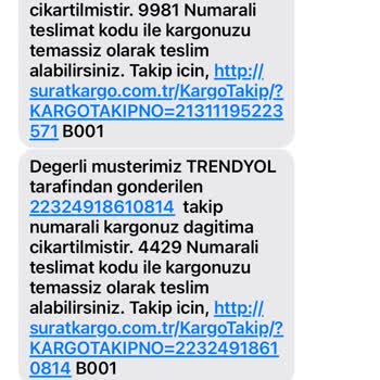 Sürat Kargo Yenibosna Dağıtıma Çıkmayan Kargom