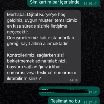 Hiçbir Şekilde Gelmeyen Dijital Kurye
