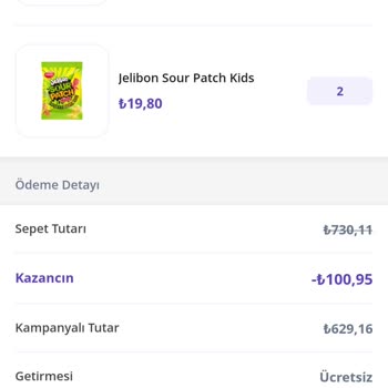 Getir Farklı Tutar Çıkıyor