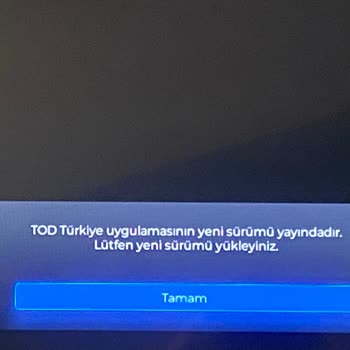 Tod Türkiye Uygulamasının Yeni Sürümü Yayındadır Hatası