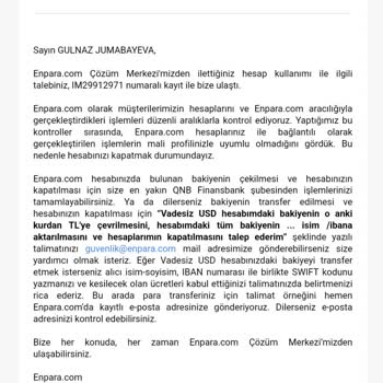 Enpara Yabancı Öğrencinin Mağduriyeti