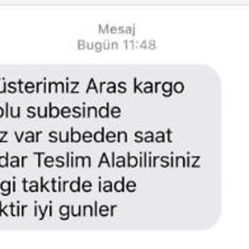 Aras Kargo Kargo Teslimi Yapmıyor
