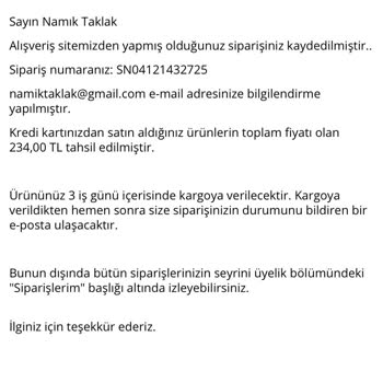 İsem Kitap Kargoya Verilmeyen Sipariş