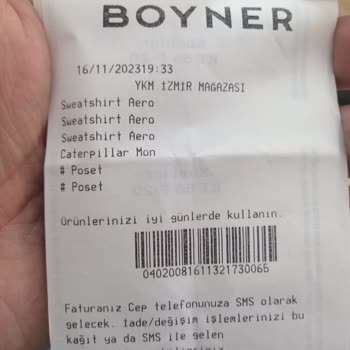 Boyner İzmir Konak YKM Den Aldığım Cat Marka Montu Kullanamıyorum