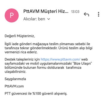 PttAVM İade Olmayan Ürün.