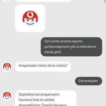 Vodafone Yurt Dışı Tarife Uygulanması