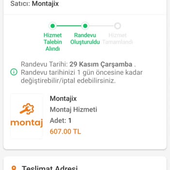 Montajix Mobilyanın Montajı Yapılmadı