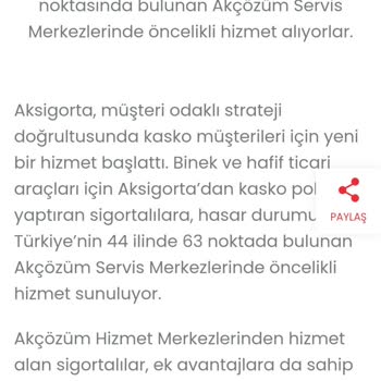 Aksigorta Ak Çözüm Merkezi İkame Araç Süre Uzatamama