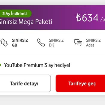 Vodafone Taahhütsüz Paket Kullanan Vatandaş