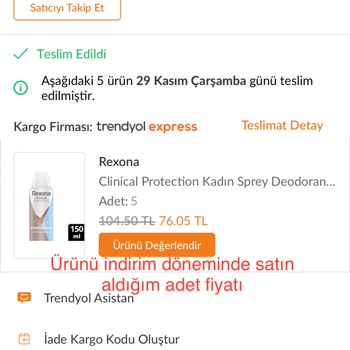 Rexona Unilever Ayıplı Ürünün İncelemesini Ve Değişimini Yapmıyor