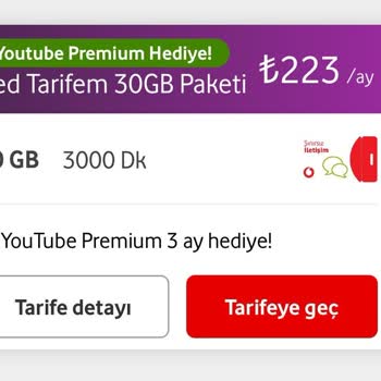 Vodafone Net Vodafone Fazla Ücretli Kampanya