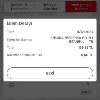 Moka/Bershka Firması Bilgim Dışında Kartımdan Ücret Aldı