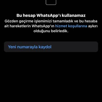 WhatsApp Hizmet Koşulları İhlali