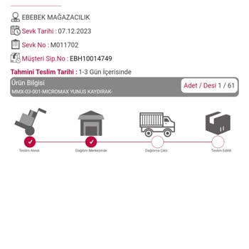 Ebebek-Horoz Lojistik Kargo Gecikmesi
