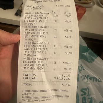 Özkuruşlar Eksik Ürün Gönderildi