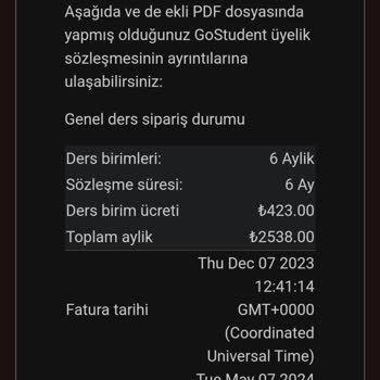GO Student Mağduru Ve Destek Hattı Sorumsuzluğu