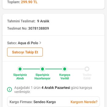 Sendeo Kargo Teslimatı Yapılmıyor