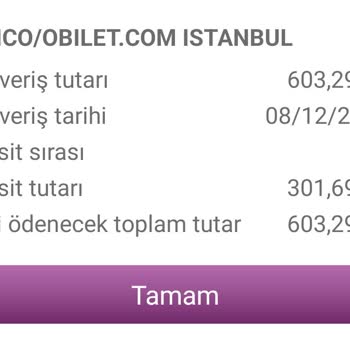 Obilet İade Ücretini Yatırmadı!