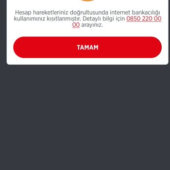 Ziraat Bankası Mobil İnternet Bankacılığı Kullanımı Kısıtlaması