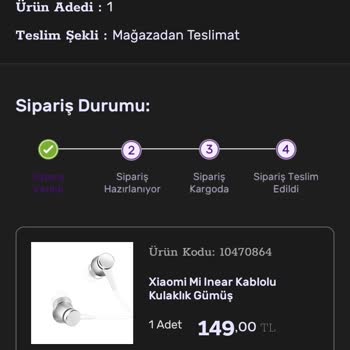 Gratis Mağazada Teslim Siparişim Hala Alındı Gözüküyor