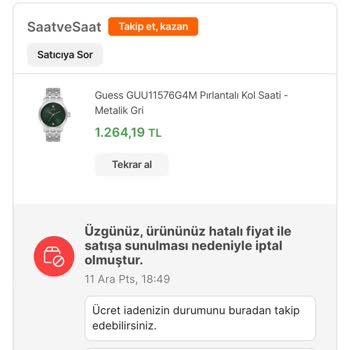 Hepsiburada Bilgim Dışı Sipariş İptali